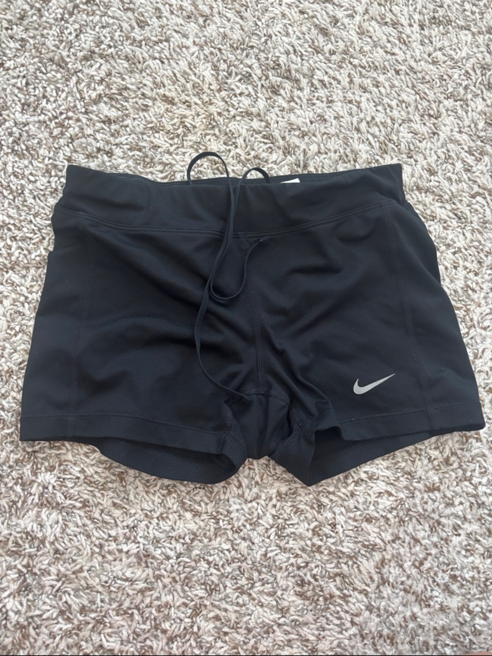 Nike Black Women's Bike/Running Shorts with Reflective Swoosh